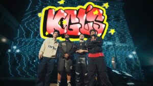 Filipe Ret, BK e Sain em cena do clipe KGLS pelo selo NadaMal
