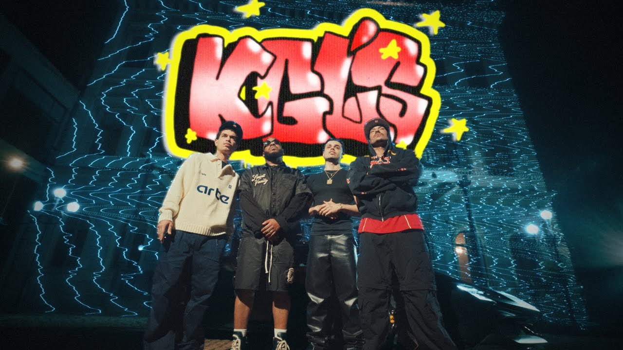 Filipe Ret, BK e Sain em cena do clipe KGLS pelo selo NadaMal